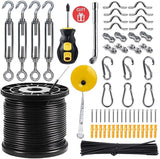 String Light Hanging Kit,Guide Wire for Outdoor String Lights, Shade sail Hardware kit,with 164 Ft Nylon Coated | Lumora
