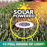 Bell+Howell Swivel Disk Lights Solar-Powered In-ground 8-LED Flat & Landscape Lighting for Outdoor, Yard, Garden & | Lumora