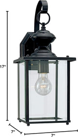 Generation Lighting 8458-12 Jamestowne Outdoor Wall Lantern Outside Fixture, One - Light, Black | Lumora