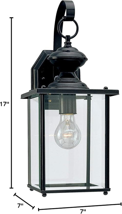 Generation Lighting 8458-12 Jamestowne Outdoor Wall Lantern Outside Fixture, One - Light, Black