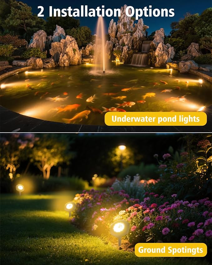 CORESLUX Solar Spot Lights Outdoor Waterproof IP68, 3-in-1 LED Warm Light Solar Landscape Lights, 2 Light Modes | Lumora