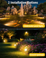 CORESLUX Solar Spot Lights Outdoor Waterproof IP68, 3-in-1 LED Warm Light Solar Landscape Lights, 2 Light Modes | Lumora
