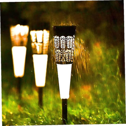 GALPADA 6pcs Solar Garden Lights Outdoor Stake Ground Lights Warm Colorful LED Landscape Pathway Yard Decorative Solar Powered Lighting for Patio and Courtyard