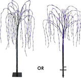 FUCHSUN 4.6 FT 200 LED Solar Lighted Willow Tree Outdoor, Light Up Weeping Willow Tree Garden Pathway Lights | Lumora