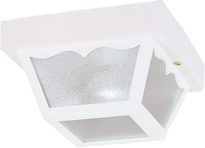 Westinghouse Outdoor Poly Ceiling Fixture A19 B13 8-1/4 In. White,White Polypropylene Uses 1 Med Bas