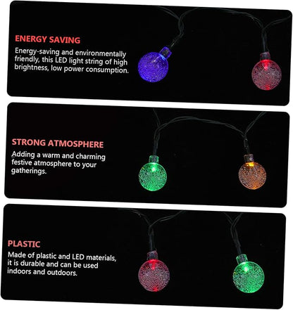 DOITOOL 1set Led Solar String Light Outdoor Decor Lights for Garden Patio Fence and Balcony Solar Panels