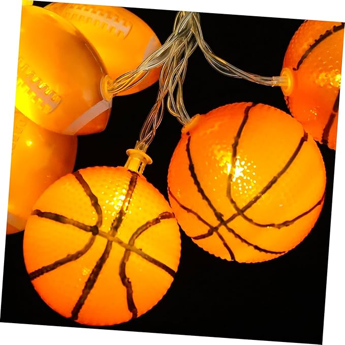 Led Sports String Light Bulb Decorative Hanging Lights for Outdoor Parties Camping and Sports Events Battery Operated Warm Illumination for Patio and Backyard Decor