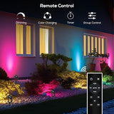 SUNTHIN Outdoor Landscape Lighting with Remote, RGBW Color Changing Spot Uplights, 16 Pack | Lumora