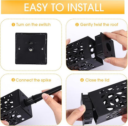 VIHOSE 12 Pcs Solar Pathway Lights Waterproof Solar Powered Outdoor Lights 11.4 Inch Outdoor Lamp Decorations for Garden Yard Patio Walkway Driveway Outside, Warm Color