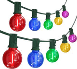 SUNSGNE 25FT LED Globe Christmas Lights with 25 Shatterproof G40 LED Clear Multicolor Round Bulbs, Waterproof | Lumora