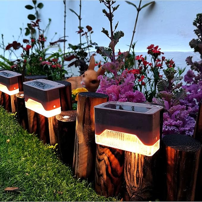 4 Pack Solar Pathway Light Outdoor Solar Waterproof Pathway Lights Suitable for Flowerbed Railing Fence Stairs Courtyard