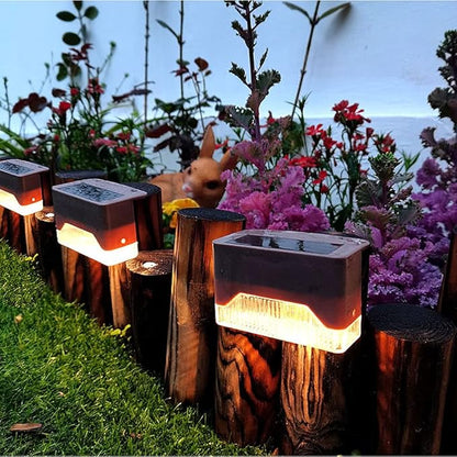 4 Pack Solar Pathway Light Outdoor Solar Waterproof Pathway Lights Suitable for Flowerbed Railing Fence Stairs Courtyard