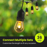 Feit Electric LED String Lights with Flame Bulbs Effect, 12ft Commercial Grade and - Outdoor Security Flood Light | Lumora