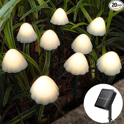 Solar Garden Lights, Garden Decor Solar Mushroom Lights Outdoor Waterproof - 20 Pack 8Modes
