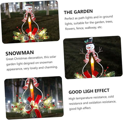 Christmas Snowman Solar Garden Path Light Led Outdoor Decoration for Lawn and Landscape Charming Holiday Solar Lamp for Christmas Decor