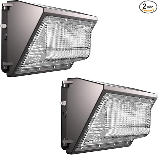 Lightdot 2Pack 200W LED Wall Pack Lights, 100-277v Dusk to Dawn Photocell | 30000Lm(150Lm/W) 5000K IP65 Outdoor Flood Lighting for Yard,Warehouse,Factory,Building,Garage, ETL(Height:15~30ft)
