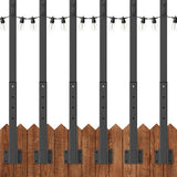 AILBTON 6 Pack 2.8Ft String Light Poles,Light Poles for Outside String Lights,Outdoor Light Poles with Fence | Lumora