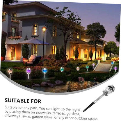 DOITOOL 3sets Shape Solar Lights Outdoor Lawn Lighting for Pathway Garden and Driveway Bright Led Illumination Easy Installation for Daily Use