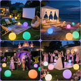 12-in Solar Garden Globe Light Outdoor, Solar Glowing Ball Light w/Remote, 16 RGB Color Changing Waterproof Large | Lumora