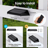 Solar Fence Lights Outdoor, 3 Modes Warm/Neutral/Cool White Fence Lights Solar Powered for Outside, IP65 | Lumora