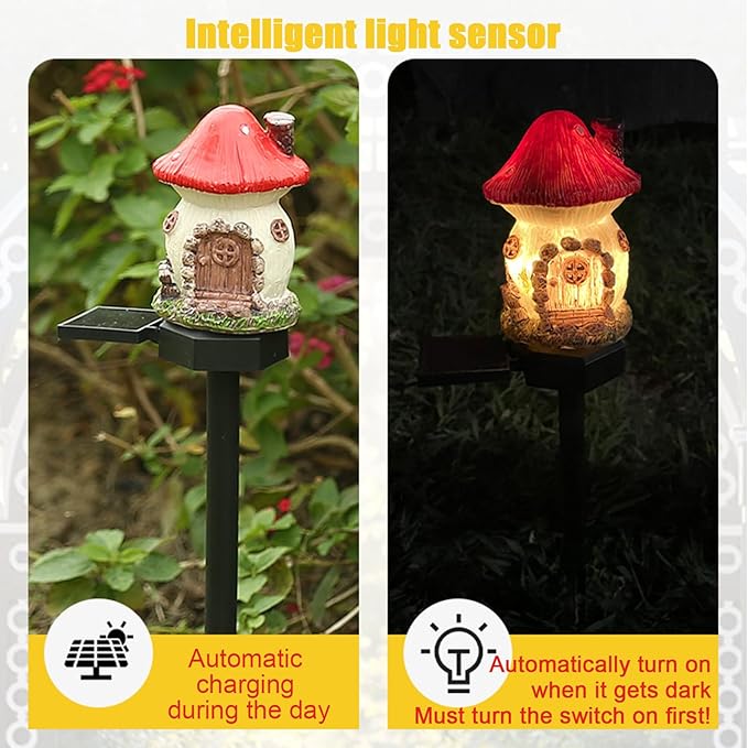 Solar Pathway Lights Outdoor, Waterproof Christmas Solar Lights for Yard, Garden, Patio, Pathway Decor, Warm LED Solar Powered Path Light for Landscape Lighting, Energy Saving Holiday Decoration, Red