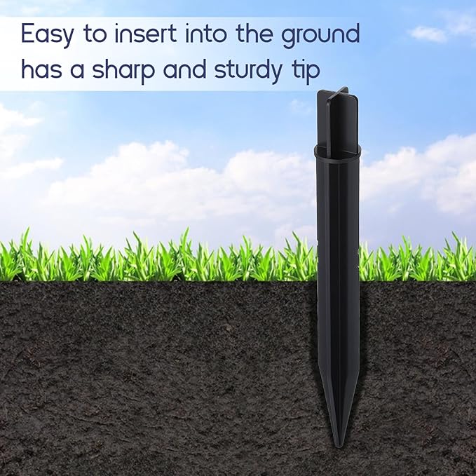 6PCS Reinforced Ground Stakes, 8.25 Inch Stakes for Outdoor Lights, Replacement Stake for Solar Lights, Plastic Light Replacement Plastic Solar Light Stake for Garden Pathway Lamps