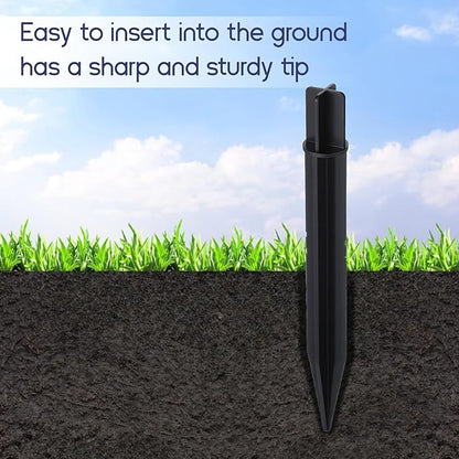 6PCS Reinforced Ground Stakes, 8.25 Inch Stakes for Outdoor Lights, Replacement Stake for Solar Lights, Plastic Light Replacement Plastic Solar Light Stake for Garden Pathway Lamps