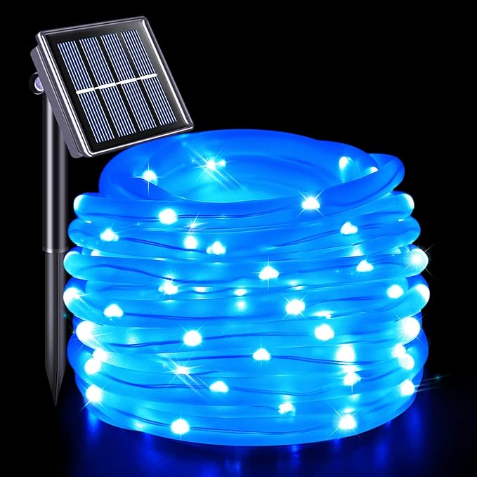 JMEXSUSS 120 LED Solar Rope Lights,39.4ft 8 Modes Solar Rope Lights Outdoor Waterproof, Outdoor Solar Fairy Lights | Lumora
