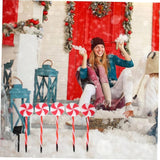 1set Solar Powered Candy Cane Pathway Lights Lollipop Design for Outdoor Christmas Decoration Charming Solar | Lumora