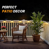 APONUO Solar Deck Lights 16 Pack, Solar Lights Outdoor Waterproof Led Solar Step Lights for Outside | Lumora
