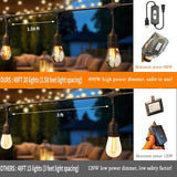 50FT Outdoor String Lights Waterproof with 30+2 Bulbs (1.5FT Bulbs Spacing), Remote & Dimmer, Commercial Grade | Lumora