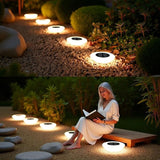 ASLIDECOR Solar Ground Lights Outdoor，Solar Garden Light Landscape Lighting 8 Pack 14 LED Waterproof LED Path | Lumora