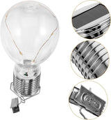 4pcs Solar Powered Copper Wire Led Hanging Light Bulb Warm White Decorative Chandelier for Outdoor Garden | Lumora