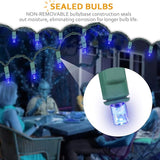 100 Count Blue LED Christmas Lights 50ft 5mm Blue, Waterproof, Indoor/Outdoor, UL, IP65 | Lumora