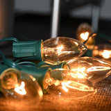 SUNSGNE C9 Clear Christmas Lights 25Ft Outdoor Christmas String Lights with 26 Clear Light Bulbs for Outdoor Patio | Lumora
