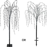 FUCHSUN 4.6 FT 200 LED Solar Lighted Willow Tree Outdoor, Light Up Weeping Willow Tree Garden Pathway Lights | Lumora