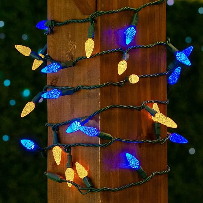 Novelty Lights 24FT 70 LED C6 Christmas String Lights, Outdoor Tree Commercial Grade Permanent Decorations | Lumora
