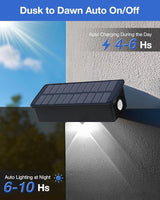 Fence Lights Solar Powered Outdoor Waterproof 3 Sided Wall LED Landscaping 12 Pack for Yard, Deck, Patio, Rail | Lumora