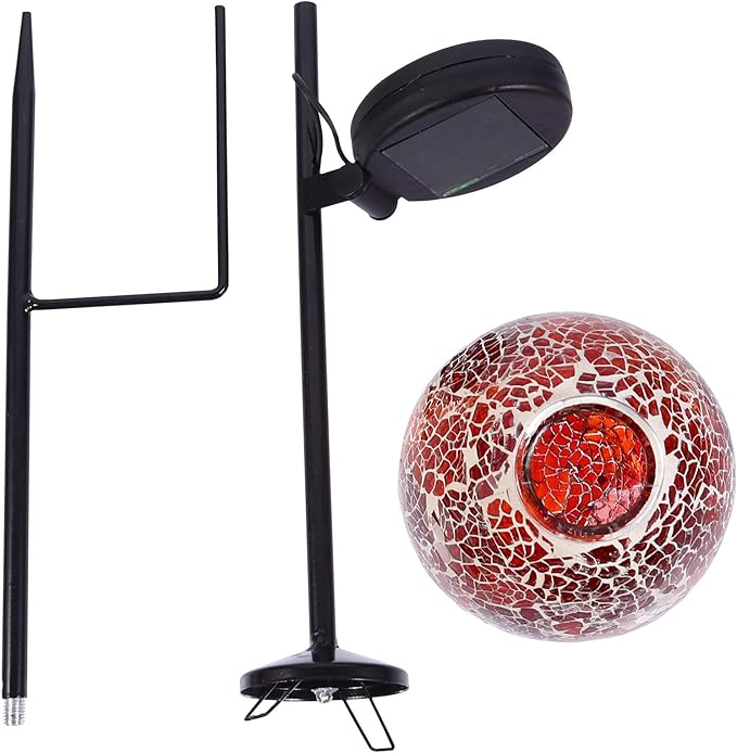 Solar Yard Light Outdoor Waterproof LED Lawn Lamp Glass Ball Solar Garden Path Light for Patio Backyard Landscape Decor