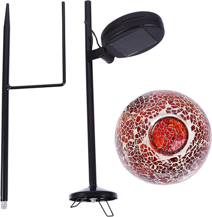 Solar Yard Light Outdoor Waterproof LED Lawn Lamp Glass Ball Solar Garden Path Light for Patio Backyard Landscape Decor