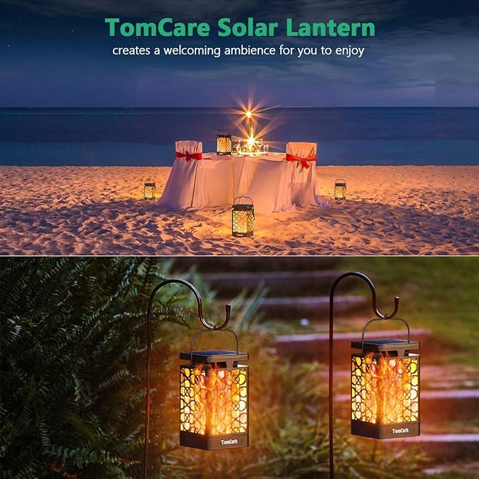TomCare Solar Lights Outdoor Upgraded Bright Solar Pathway Lights for Path Lawn Patio Yard Walkway