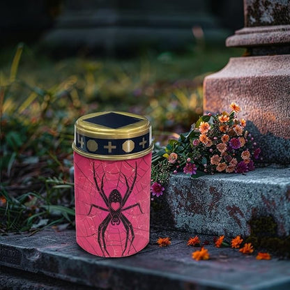 Spiders Solar Lights,Stake Lights, Outdoor Waterproof Memorial Day Decorations Halloween Lights for Garden Yard Pathway Grave