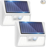 2 Pack Solar Motion Lights Outdoor, Waterproof Fence Lights Solar Powered with 3 Lighting Mode, Cold White LED Step | Lumora