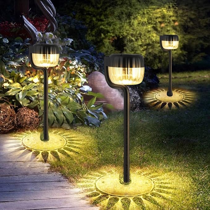 Outdoor Solar Pathway Lights, IP64 Waterproof Solar Powered Landscape Spot Light, 2 Pack Solar Decoration Garden | Lumora