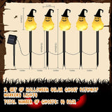 Threan 10 Pcs Halloween Pathway Light Decorations Solar Stake Lights LED White Light Decorative Solar Operated | Lumora
