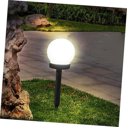 Alipis 2pcs Solar Lawn Lights Waterproof Solar Garden Path Lights Warm White Outdoor Landscape Ground Plug Lighting for Courtyard and Patio
