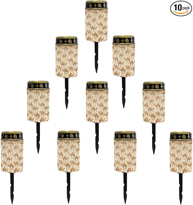 Desert Camel Outdoor Solar Lights for Home Solar Garden Lights Waterproof Solar-Powered Fairy Lights for Outside,LED Lantern Landscape Lighting for Yard Patio Path Lights Spotlights