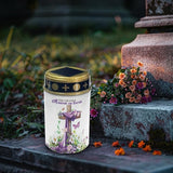 Cross Lavender Cemetery Lights for Grave,Solar Lantern Lights Outdoor Pathway Lights Solar-Powered Fairy Lights for | Lumora