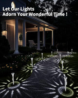 Mini Solar Pathway Lights Christmas Outdoor 12 Pack Waterproof Upgraded Bright LED Solar Garden Lights Stainless | Lumora