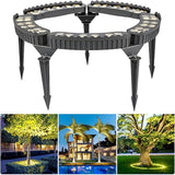 Outdoor Led Garden Lights, Courtyards Ring Tree Light, Aluminum Landscape Spotlights for Trees, Easy to Use(Warm | Lumora